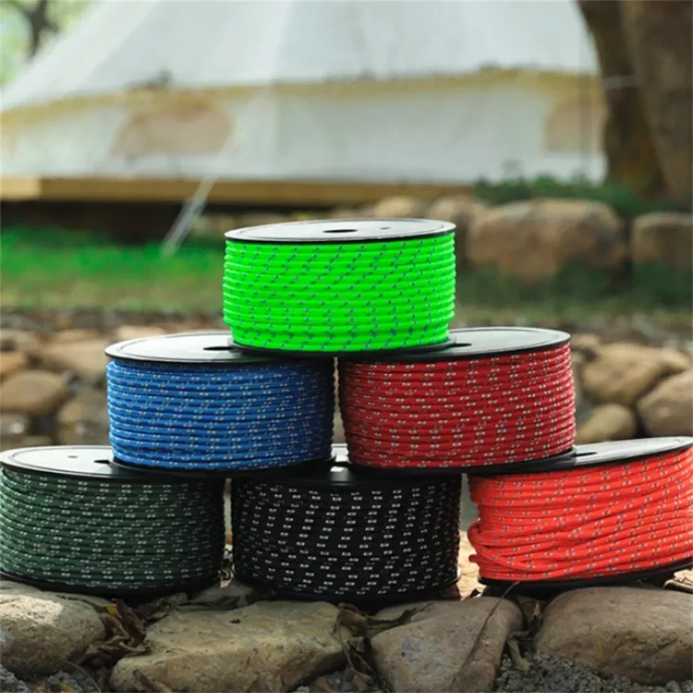 

30m 6mm 7-Strand Core Paracord: Versatile Outdoor Rope for Parachute Applications, Lanyards, Tent Setup & Clotheslines