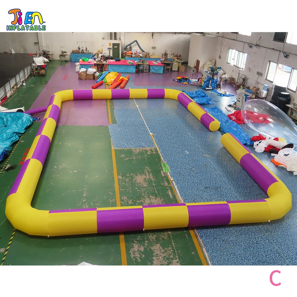 free ship,inflatable go kart race track/commercial inflatable air track for zorb ball/large kids adults bumper car racing track