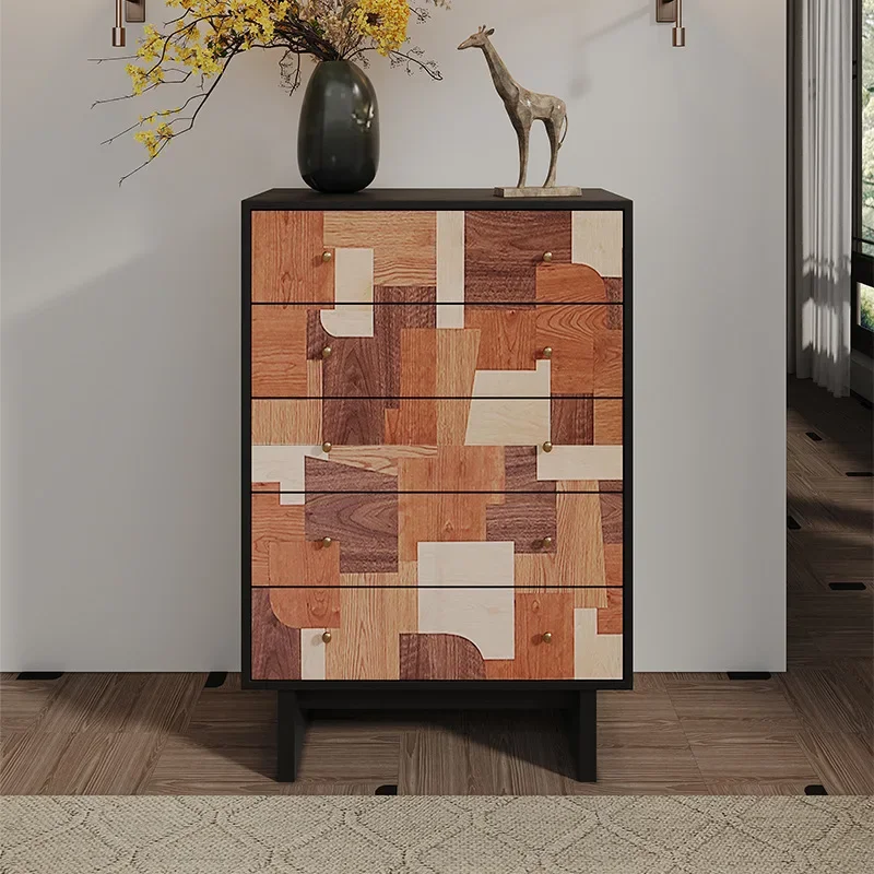 

Living room wall storage hallway cabinet retro bedroom decorative storage drawer cabinet