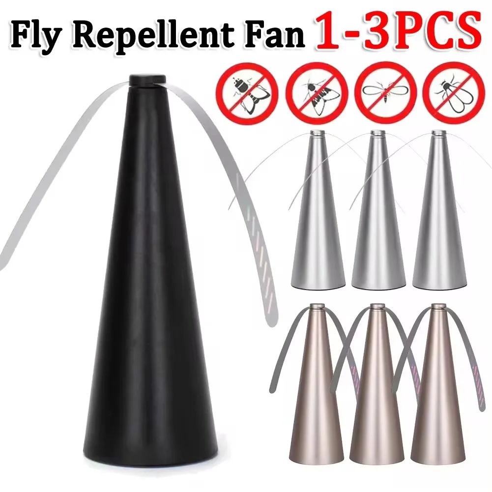 USB Recharge Outdoor Kitchen Fly Repellent Fan Fly Destroyer Keep Flies Bugs Away From Food Household Pest Repellent Table Fan