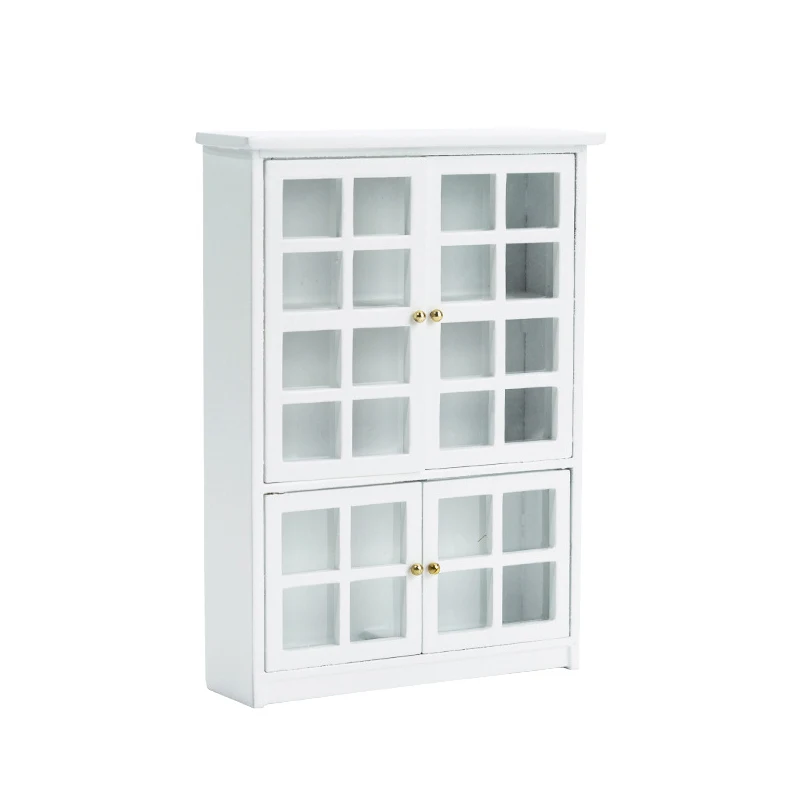 

1: 12 Doll House Mini Furniture Decoration White Cupboard Cabinet Model