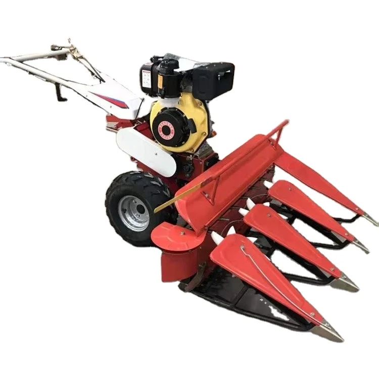 Portable farm hand push harvester Chili corn stalks dump the machineGasoline engine 120cm wide