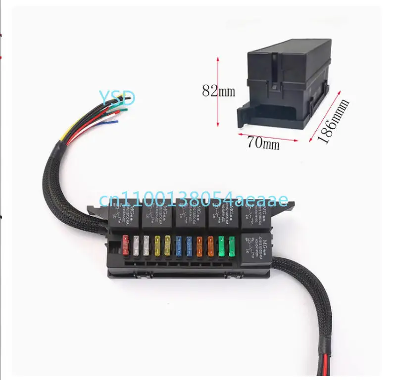 

Car RV 12V Spotlight Wiring Modification Kit (6-Way Relay, 11-Way Fuse Power Control Box)