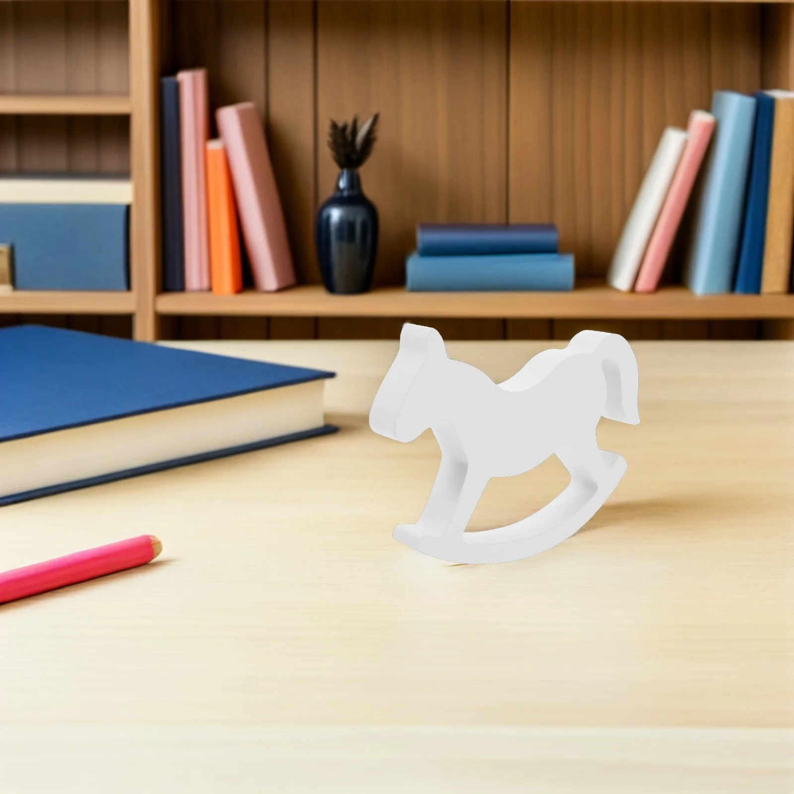 

10Pcs Wooden Rocking Horse Miniature Wood Animal Crafts Wedding Centerpiece Baby Shower Tabletop Decoration Miniature Model Toys