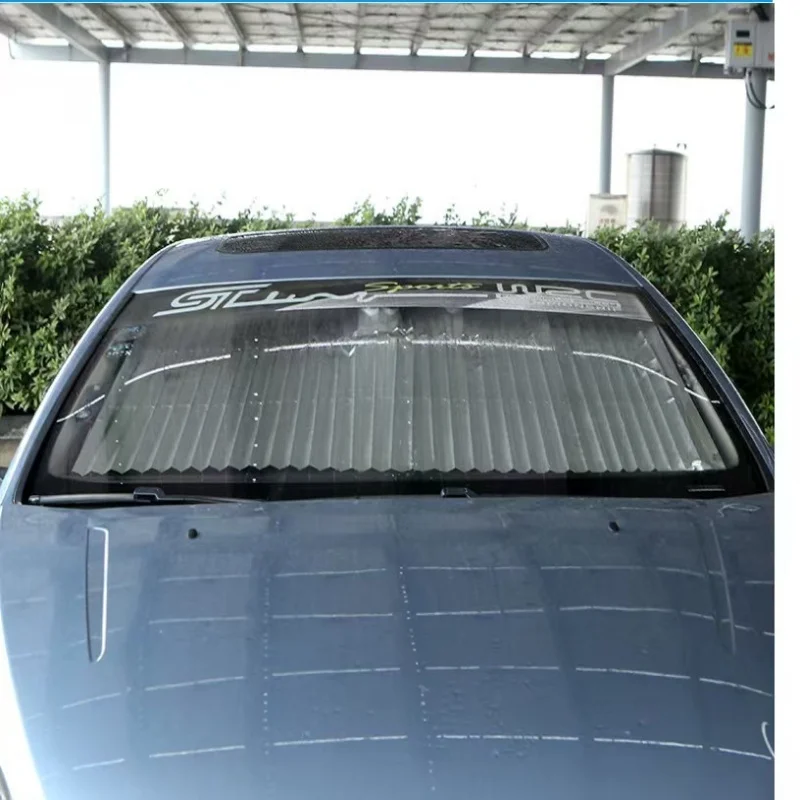 Automatic Retractable Sunshade,Sun Protection Front Guard for Vehicles, Summer Car Sunshade, Cooling the Interior of the Vehicle