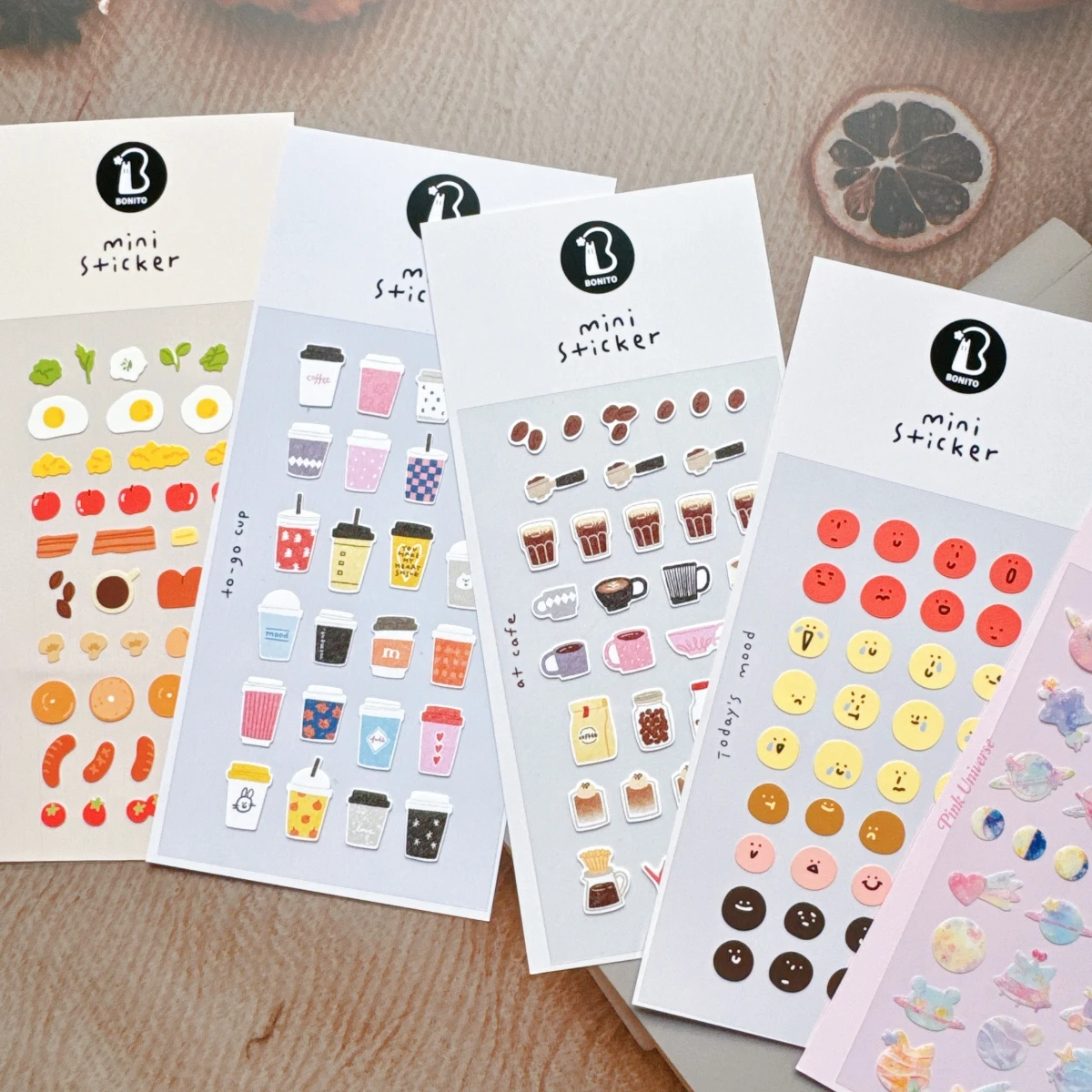 BONITO Mini Coffee Light Meal Space Cartoon Stickers Scrapbooking Diy Journal Diary Cute Stationery School Sticker Gift