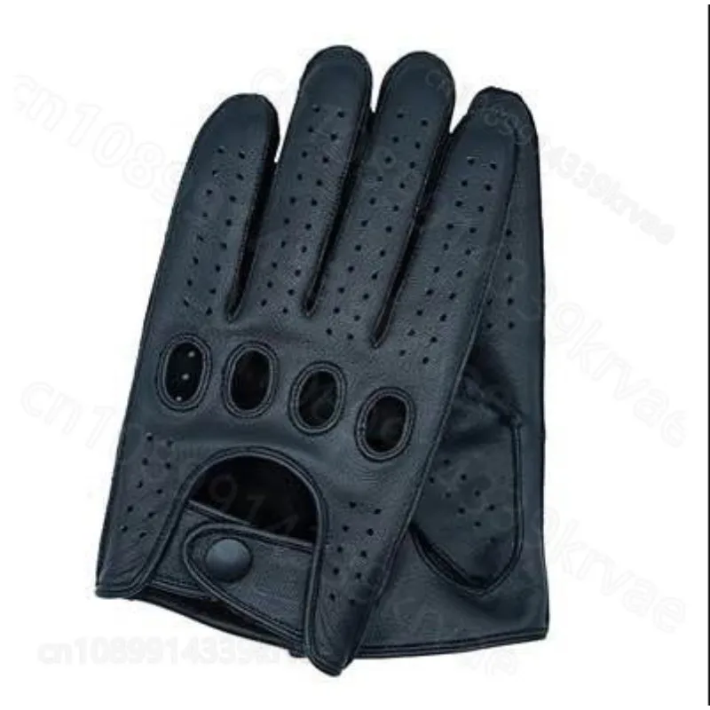 

Дышащие перчатки для вождения, мужские перчатки, мотоциклетные перчатки из натуральной кожи, перчатки из овчины, модные женские черные перчатки