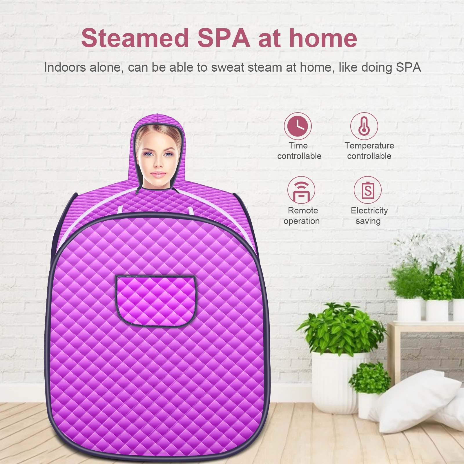 2L Portable Steam at Home Sauna Box Steam 600D Canvas tenda leggera, una persona Full Body Spa per la terapia disintossicante per la perdita di peso