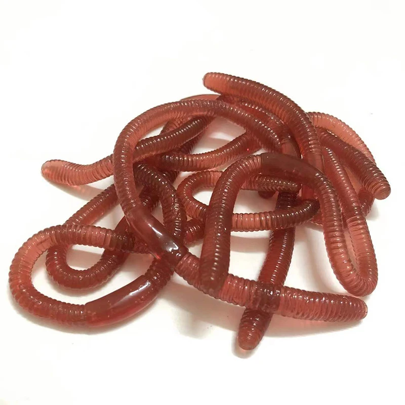 

April Fool's Day Simulation Insect Model TPR Soft Rubber Fake Long Earthworm Soft Small Animal Fake Red Worm Toys Kid Prank Toys