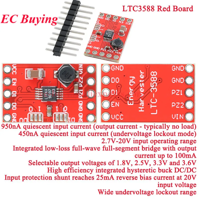 BQ25504 BQ25570 LTC3588 Energy Harvesting Module CJMCU Boost Converter Solar Photovoltaic Cell Management Power Energy Collector