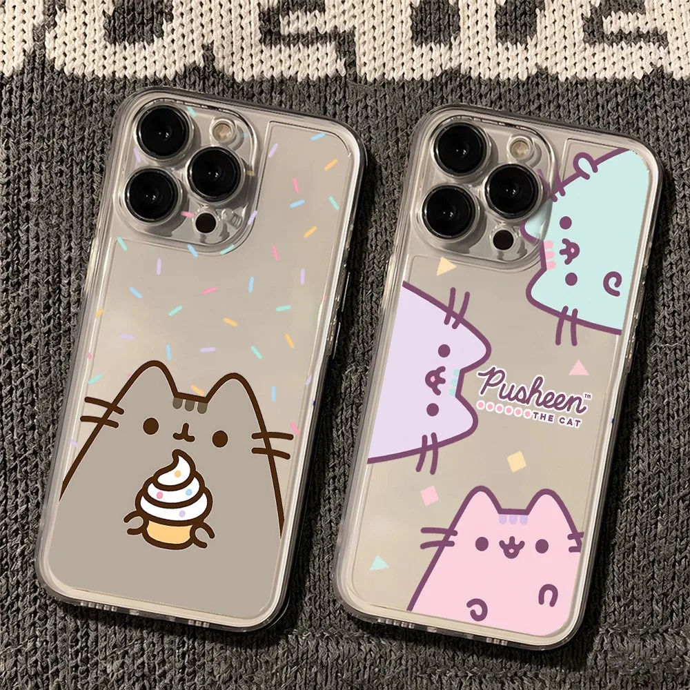 Популярный прозрачный чехол для iPhone 18 17e 17 16e 16 15 14 13 12 11 Mini Air Pro Max Plus с милым дизайном P-Pusheens
