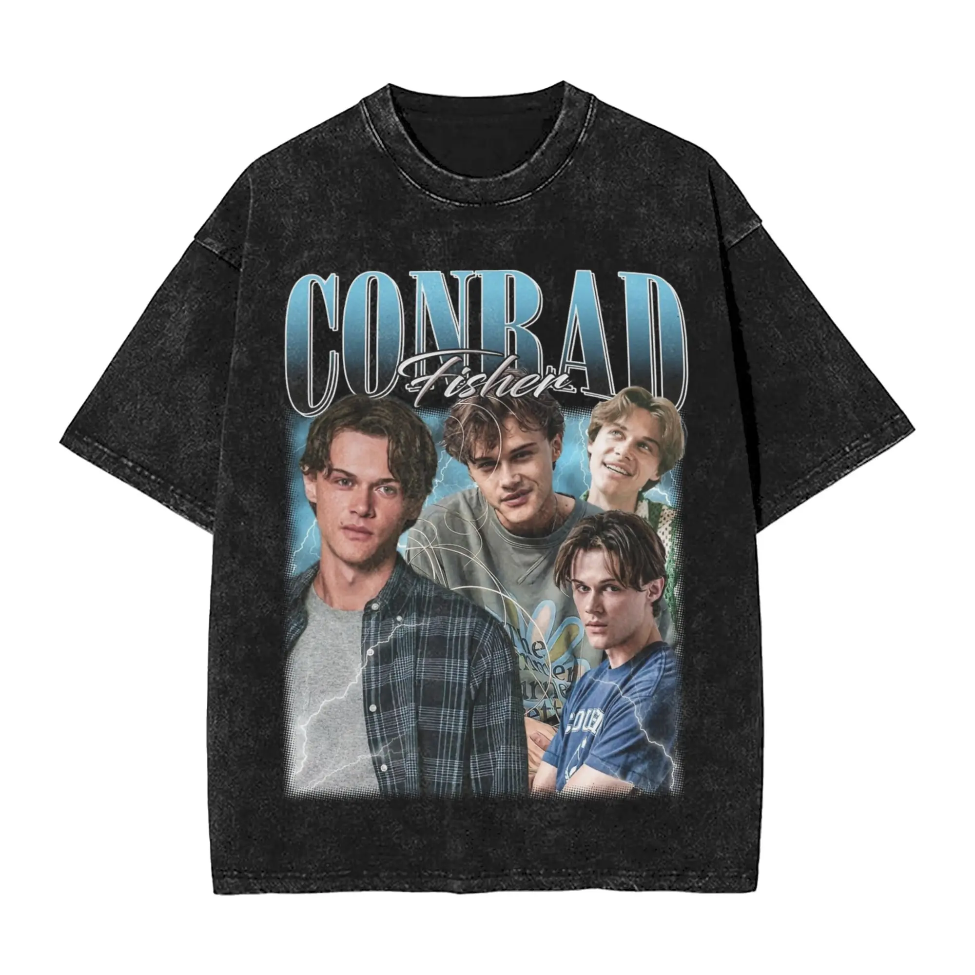 Vintage Vintage Conrad Fisher The Summer I Turned Pretty Bootleg T-Shirts for Men Crewneck Cotton Washed T Shirts  Tops