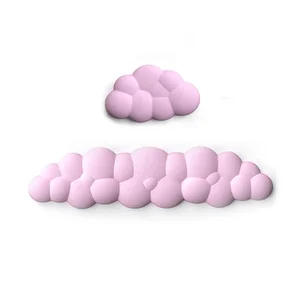 Forma de nube Muñeca Pad Soft PU Material PU anti-Slip Base de goma Memoria de espuma para 100 teclas 87 Teclas de 68 kileyas Mousepad 10 mejores ventas de reposo de palma - №9