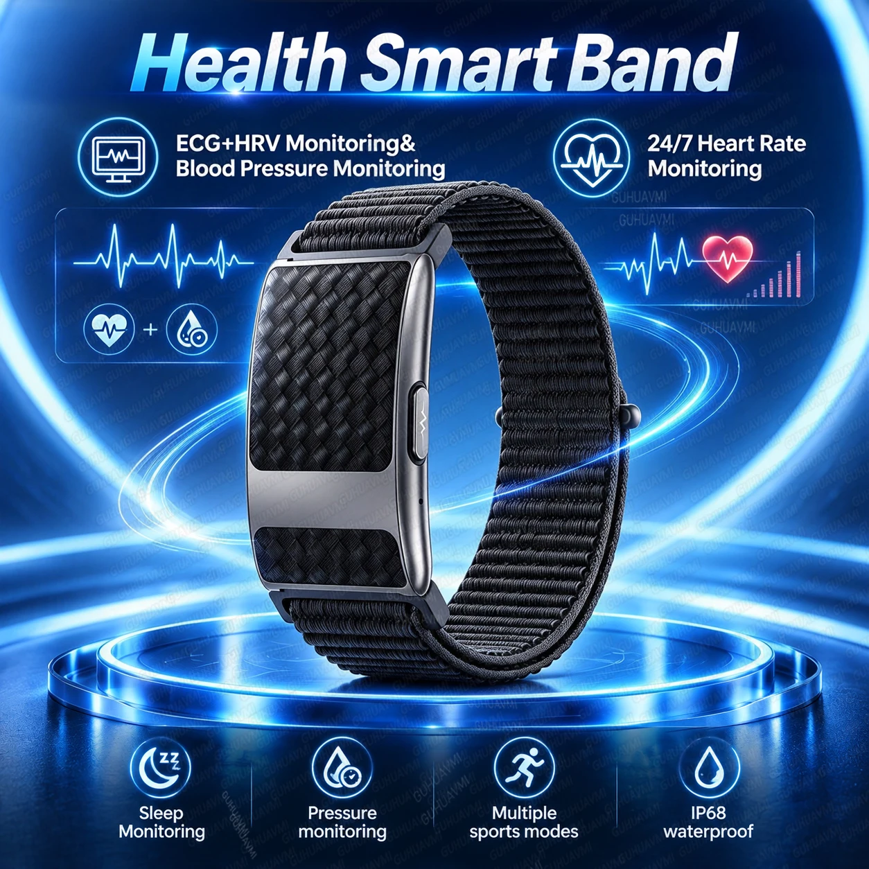 2026 New NO Screen Smart Band ECG+PPG Blood Pressure Heart Rate Sleep Monitoring Pedometer IP68 Fitness Tracker Smart Bracelets