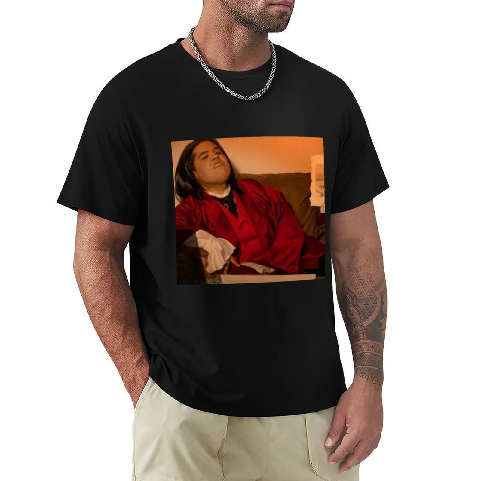 Guillermo de la Cruz - Camiseta Armand con estampado moderno, camiseta informal