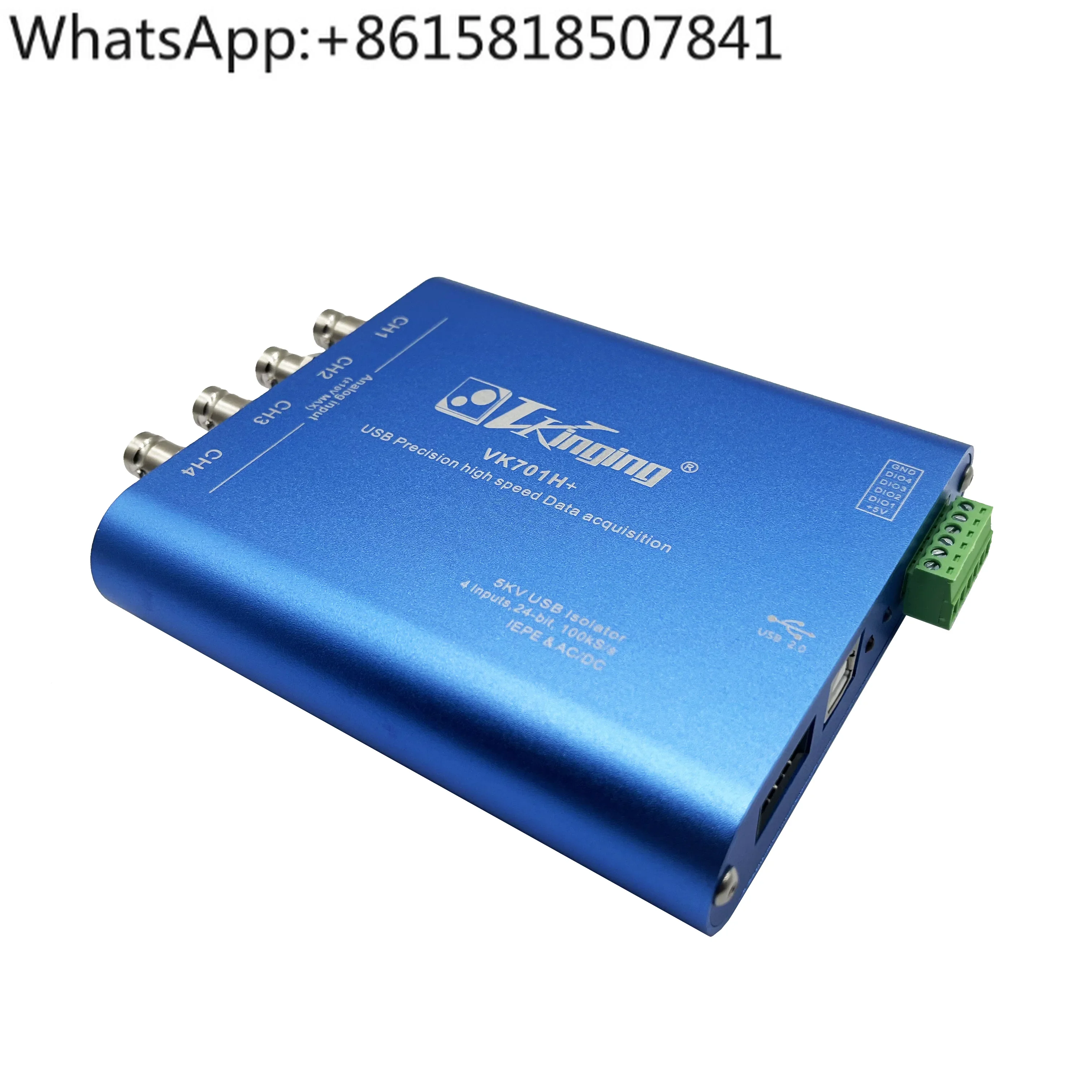 VK701H + isolated USB 24-bit data collection card 102.4K sampling support ADC/IEPE/0-20mA