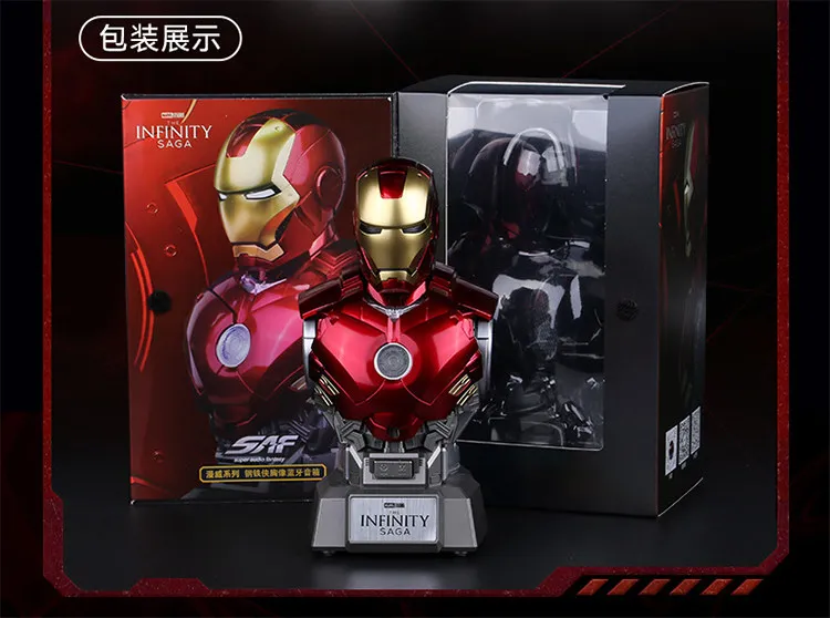 Special OfferIron Man Bluetooth speaker gaming room desktop tech decoration with anime elements