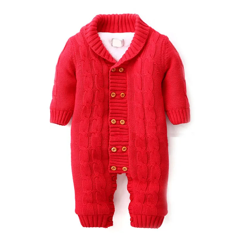 

Bear Leader Baby Kids Autumn Costume Newborn Boys Winter Long Sleeve Knitted Romper Baby Girls Solid Heavyweight Casual Sweater