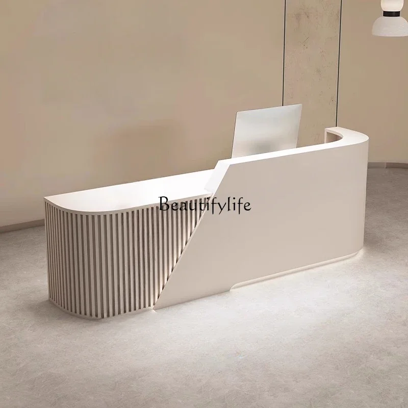 

Beauty salon checkout page Clothing store Simple modern light luxury front desk Arc Hotel Company