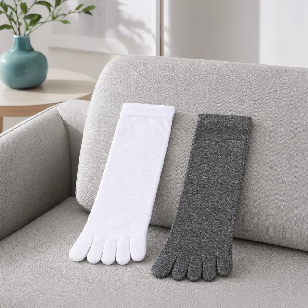 Fashion Hosiery Men's Five Finger Socks Odor Resistant Breathable Five Toe Socks Anti-slip Cotton Sports Socks Running