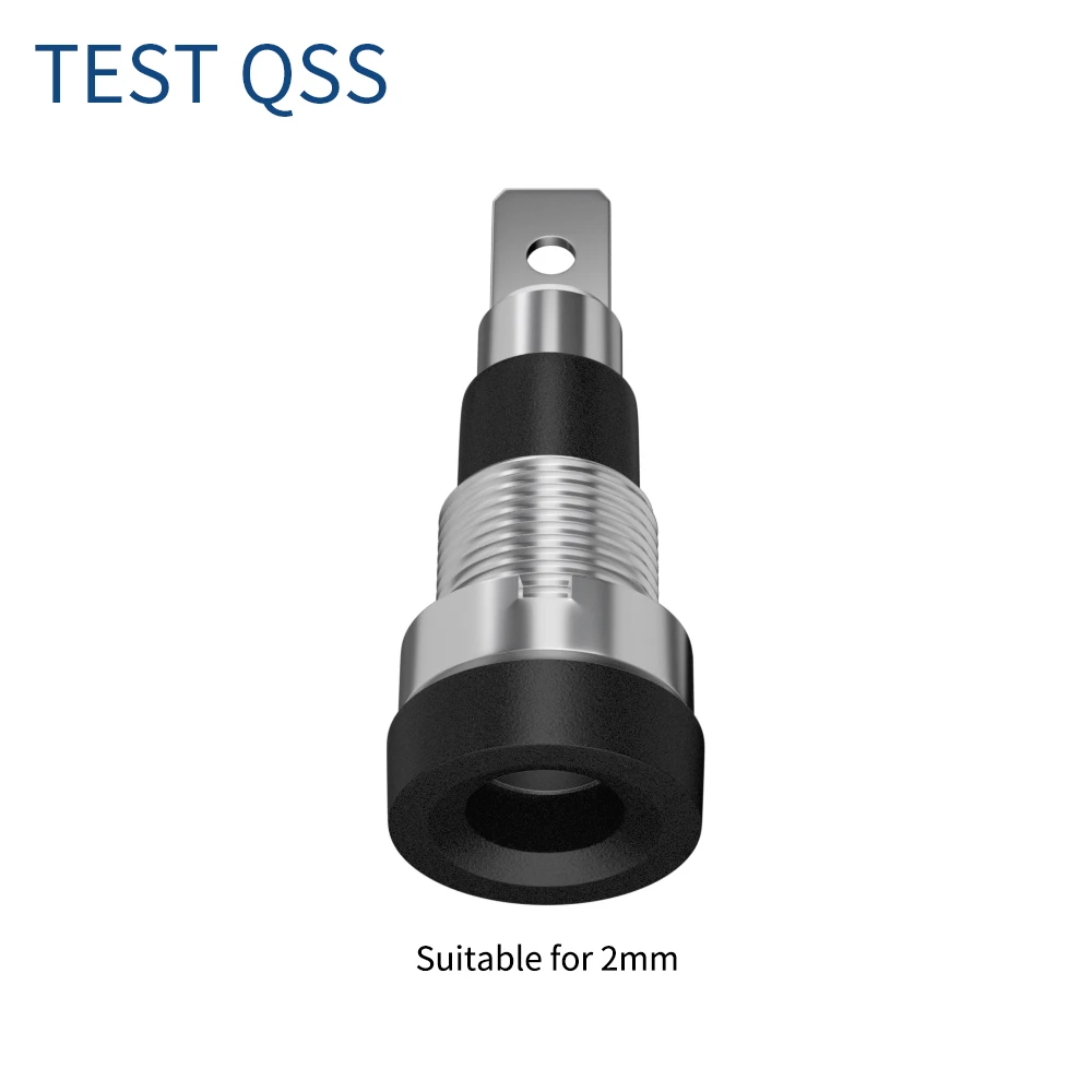 QSS 10PCS 4MM Banana Socket Binding Post Nut Banana Plug Jack Electrical Connector Terminal Test Hole DIY Parts Q.40012