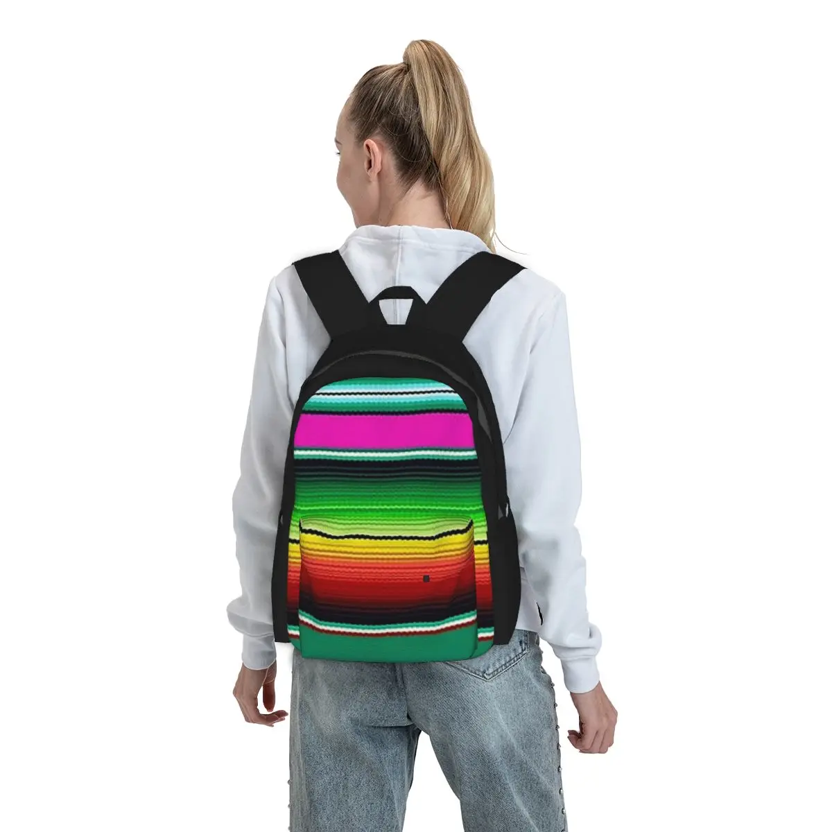 

Mexican Indigenous Backpack Boys Girls BookBag Kids School Bag Laptop Shoulder Bags for Men Women
