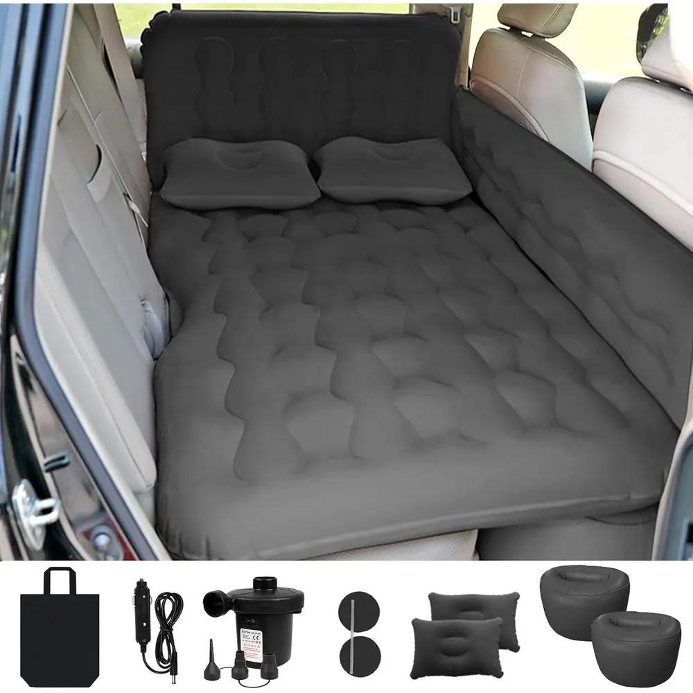 

Car Bed SUV Air Mattr, Car Air Mattrwith Electric Pump, 2 Iatable Pillows and 2 ootrests or Back Seat, Side Seat,Trunk Sleng, Th