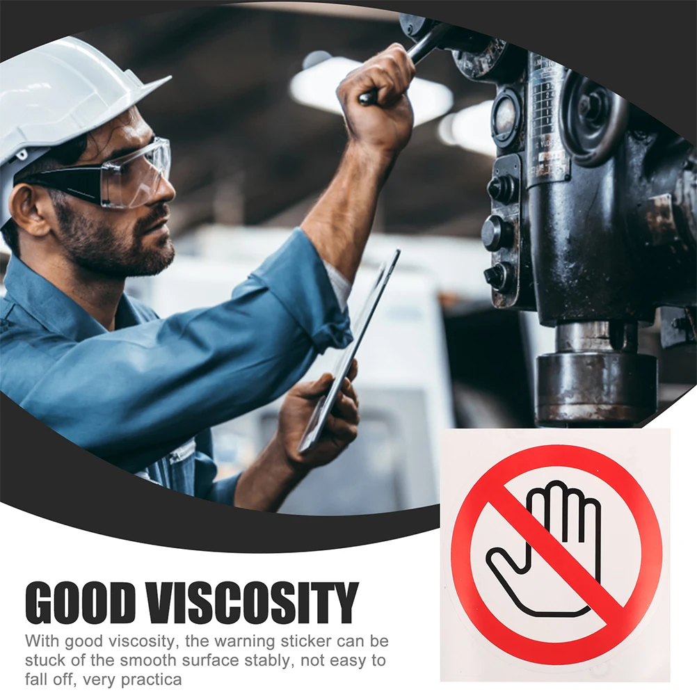 

10Pcs Not Touch Warning Sign Stickers High Visibility Durable for Multiple Surfaces No Touch Sign Stickers Warning Sticker