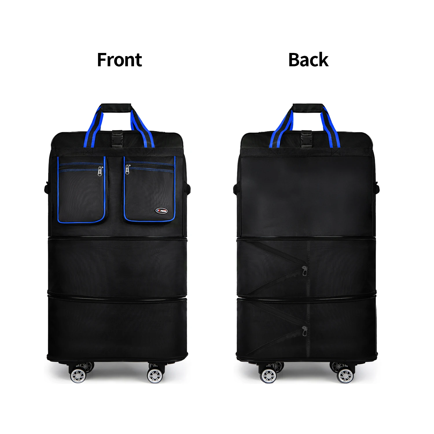 30inch 36inch 40inch Rolling Travel Luggage Bag Waterproof Large Capacity Foldable Expandable Suitcase Bag For Moving Storage