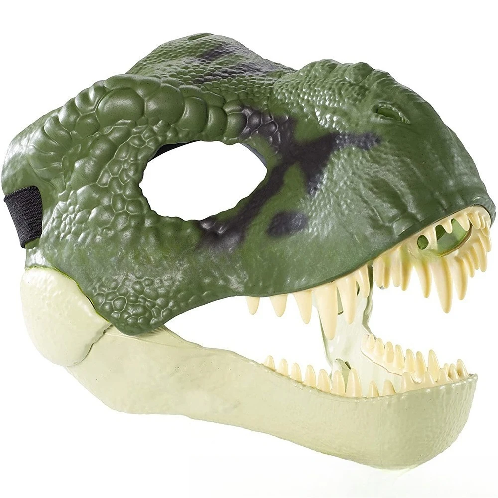 Maschera di dinosauro animale di Halloween Maschera per bocca in movimento del drago
