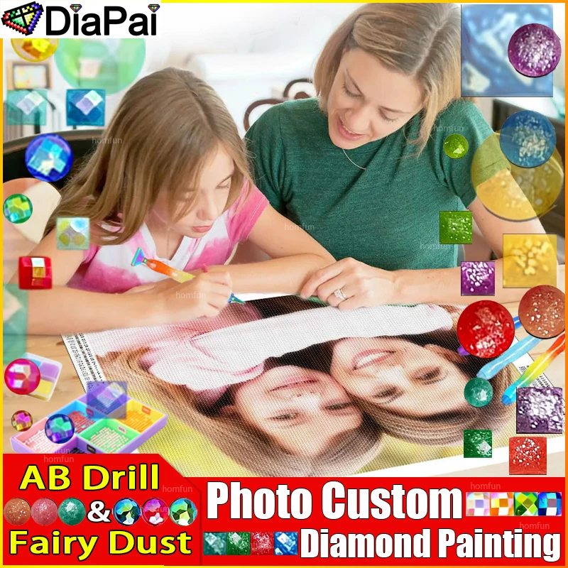 

DIAPAI Fairy Dust AB фото на заказ алмазная живопись 5D DIY горный хрусталь пейзаж жизни фотографии домашних животных полный комплект для вышивания ручной декор