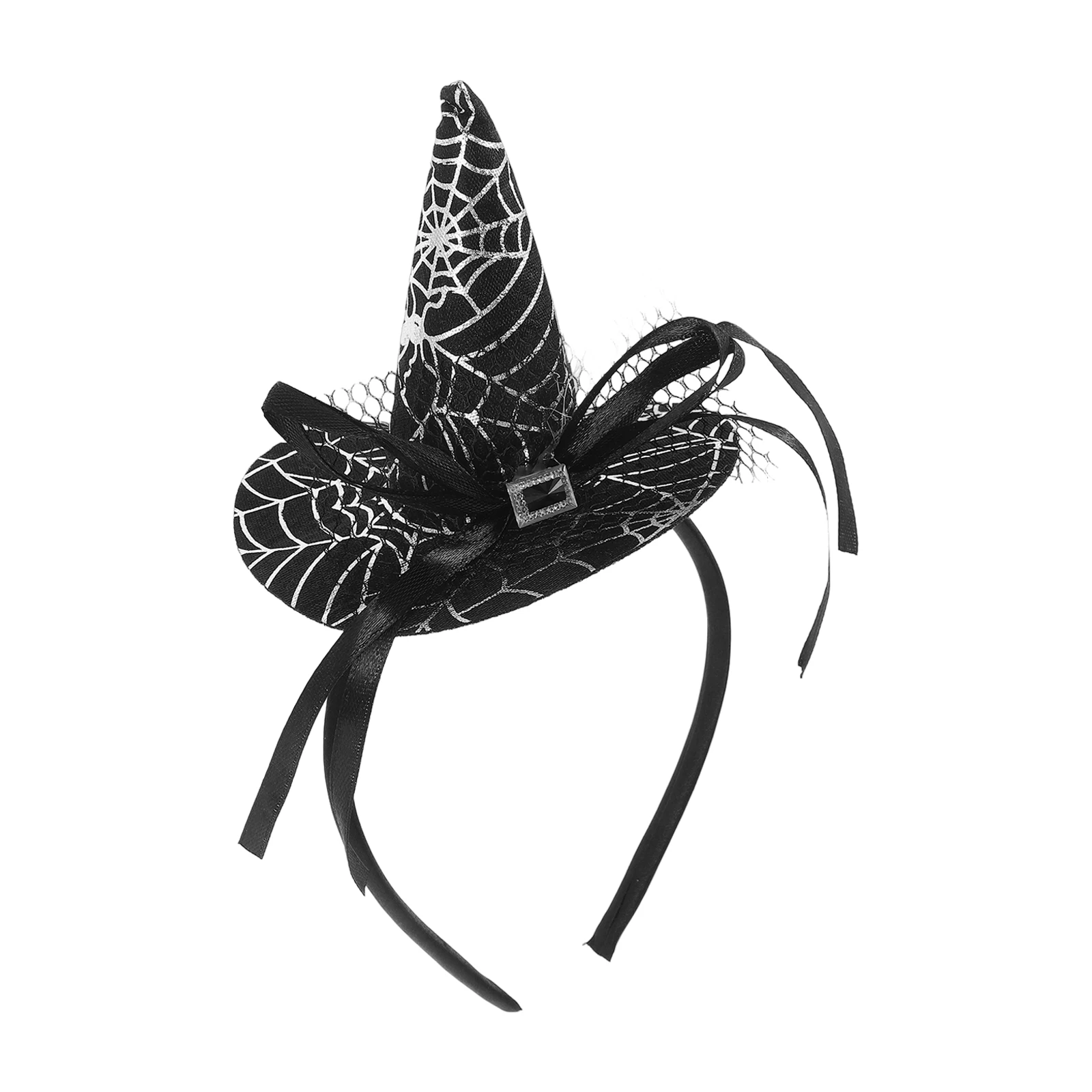 

Kids Girls Witch Hat Halloween Web Design Party Hair Band Durable Non-Fading One Size Fits Most Halloween Hair