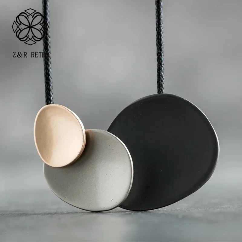 Nuevo en collar largo, cadenas de suspensión bohemias alrededor del cuello, colgantes Vintage hechos a mano para mujeres, regalos, accesorios de joyería