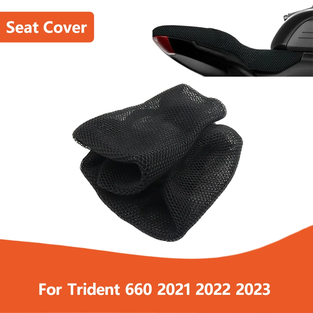 

For Trident660 Trident 660 2021 2022 2023 Motorcycle Accessories 3D Mesh Fabric Cushion Waterproof Protection Seat Cover