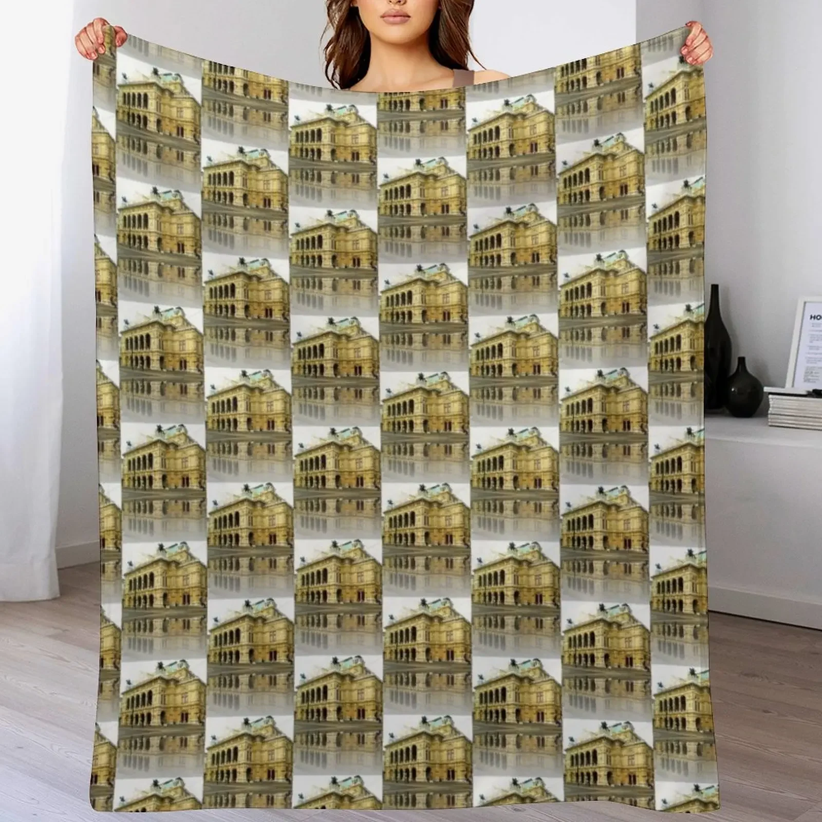

Vienna State Opera Throw Blanket Thin Decorative Beds Travel manga Blankets