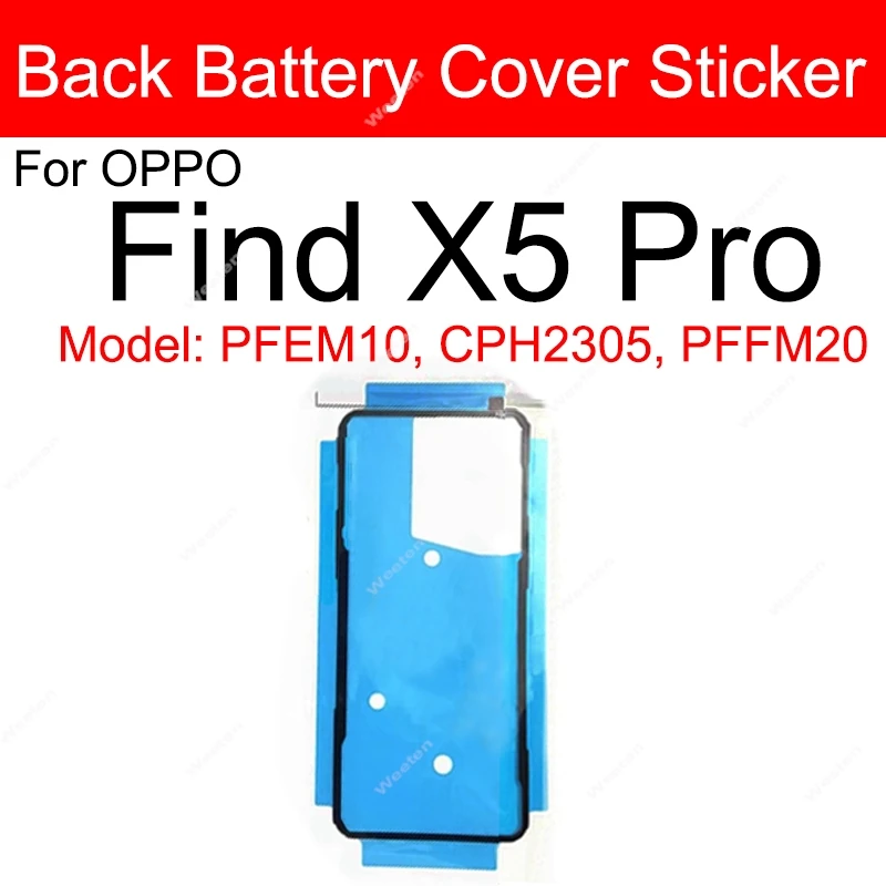 For OPPO Find X X2 X3 X5 X6 Pro Lite Neo X7 Ultra Rear Battery Door Housing Cover Adhesive Back Battery Housing Cover Sticker  image 4