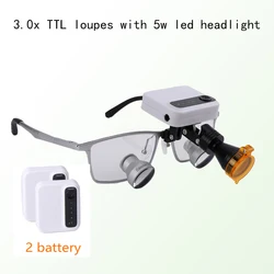 3.0X Magnification TTL Dental Loupes Embedded Optional Pupil Distance Customized Dentistry Surgery Glass