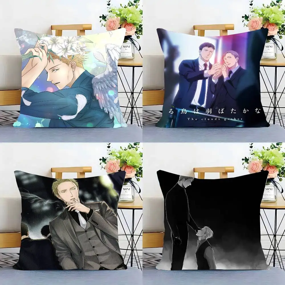 Classic Anime Twittering Birds Never Fly Pillow Case Sofa Cushion Cover Room Home Decoration