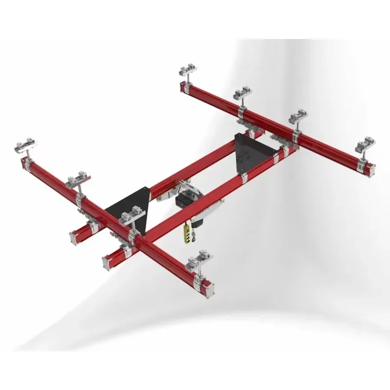Single beam bridge crane 0.5 tons 1 ton 2000kg crawler walking suspension manual chain lifting equipment
