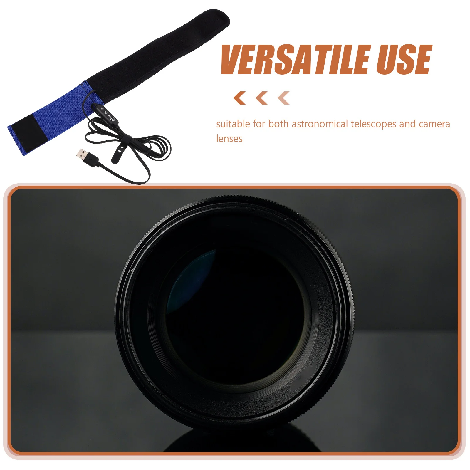 

Adjustable Usb Dew Heater Strip For Camera Lens Telescope Anti-Fog Condensation Prevention Lens Warmer Strap Photography