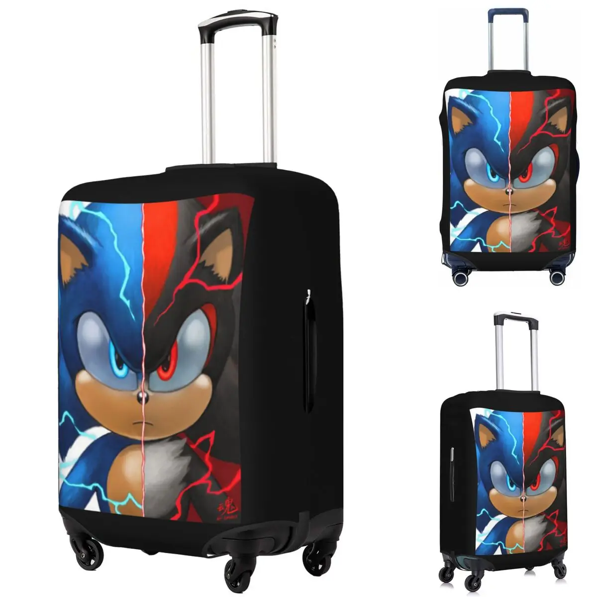 غطاء حماية مرن لحقيبة السفر من Sonic Shadow مقاس 18-32 بوصة