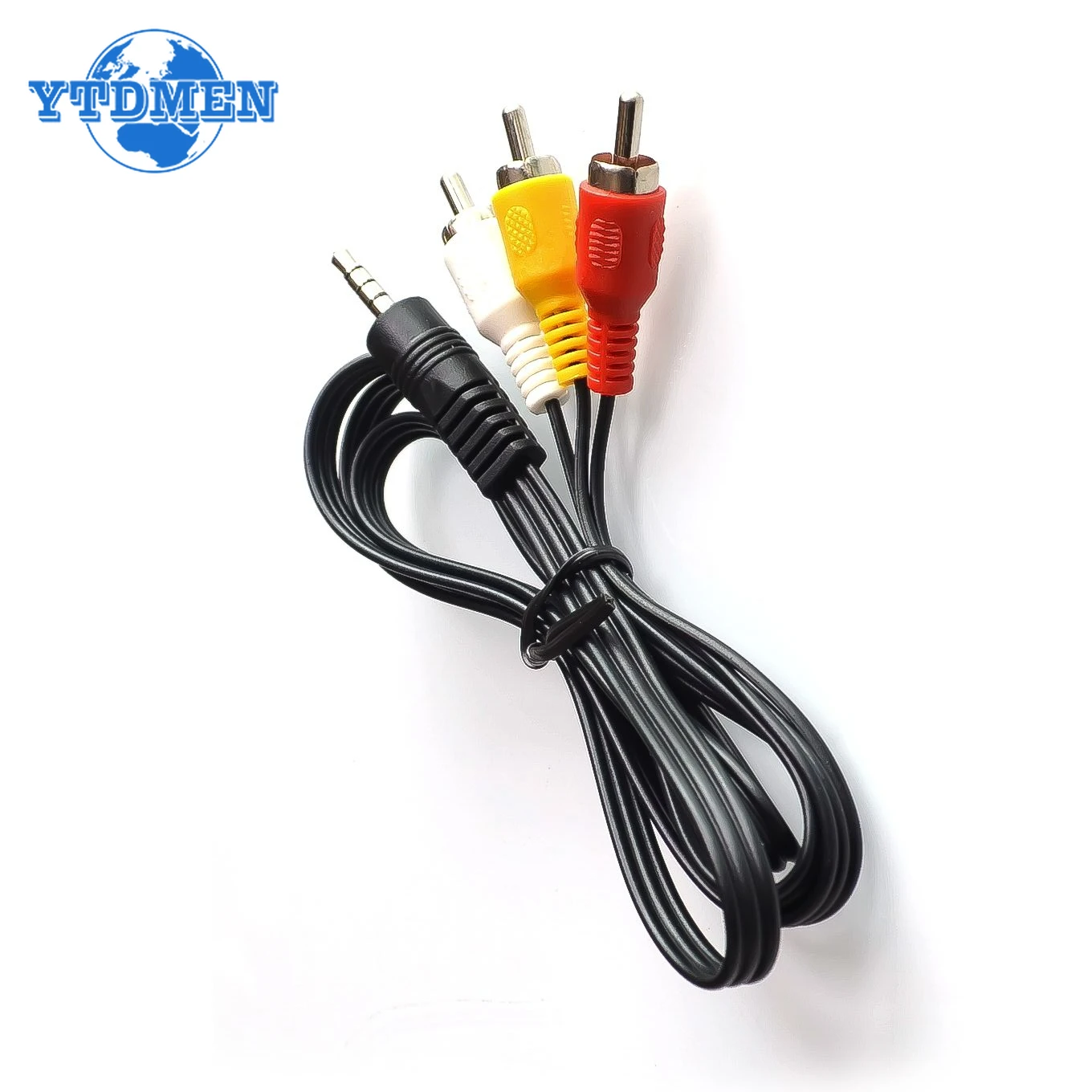 60cm 3.5mm Jack Plug Male To 3 RCA Adapter 3.5 To RCA Male Audio Video AV Cable Wire Cord High Quality