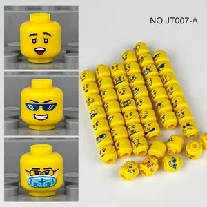 Hot 56 pcs/lot mini figure Creative Head ribs rir beautiful crying expression bricks building blocks model kids gifts gifts 12 Main Sales Dolls Swing to Head - №9
