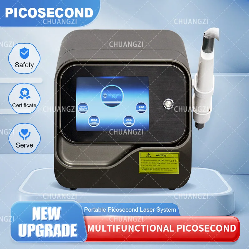 Newest Picosecond Tattoo Removal Beauty Machine Portable Pico Laser 755 1064 532 1320nm Nd Yag Pigment Removal Beauty Machine