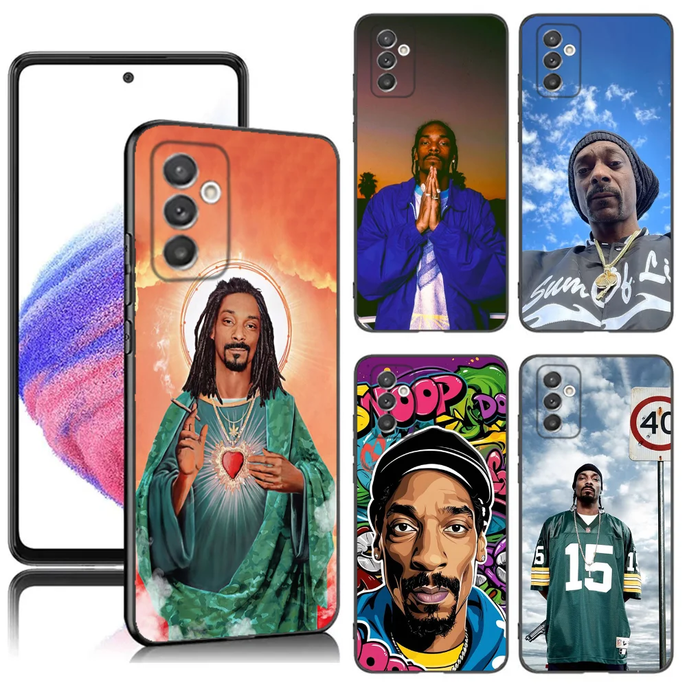 Saint Jesus S-Snoop D-Dogg Phone Case For Samsung S24,23,22,30,21,10,9,Ultra,Plus,Lite,FE,5G Black Soft Case