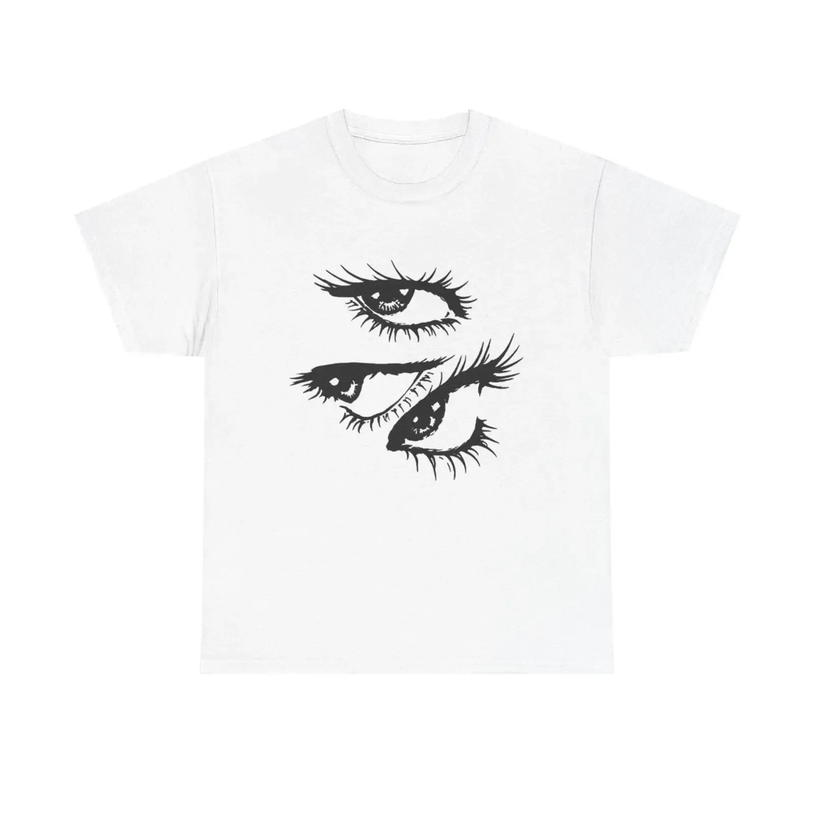 Surreal Stacked Eyes T Shirt Eye vintage Washed Slightly streetwear Top For Everyday Wear Casual Soft designer clothes homme