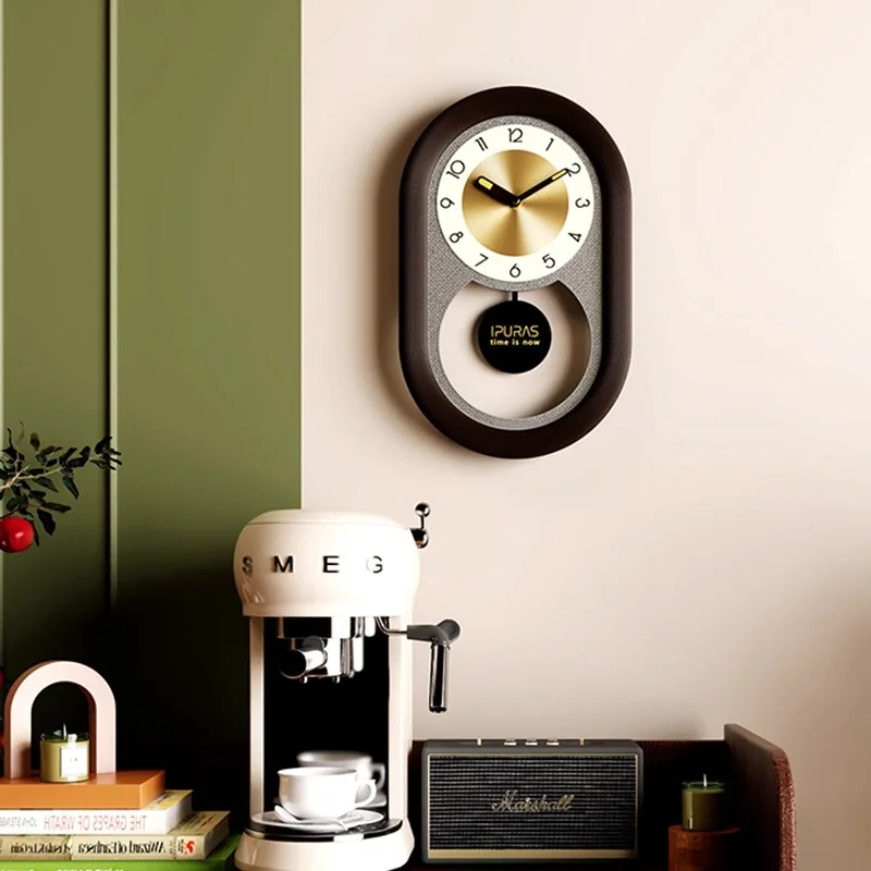 Silent Wall Clock Creative Swing Wall Clocks Modern Aesthetic Household Hanging Clocks Living Rooms Decorative Accessories