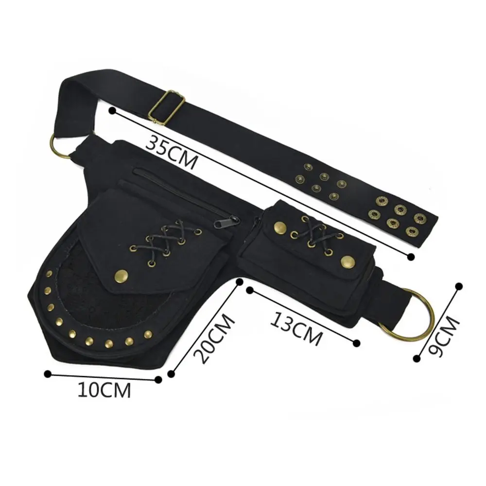 أزياء القطن حزام الخصر حزم حزام قابل للتعديل متعددة الوظائف الهاتف الحقيبة السفر خمر حقيبة كروسبودي في الهواء الطلق