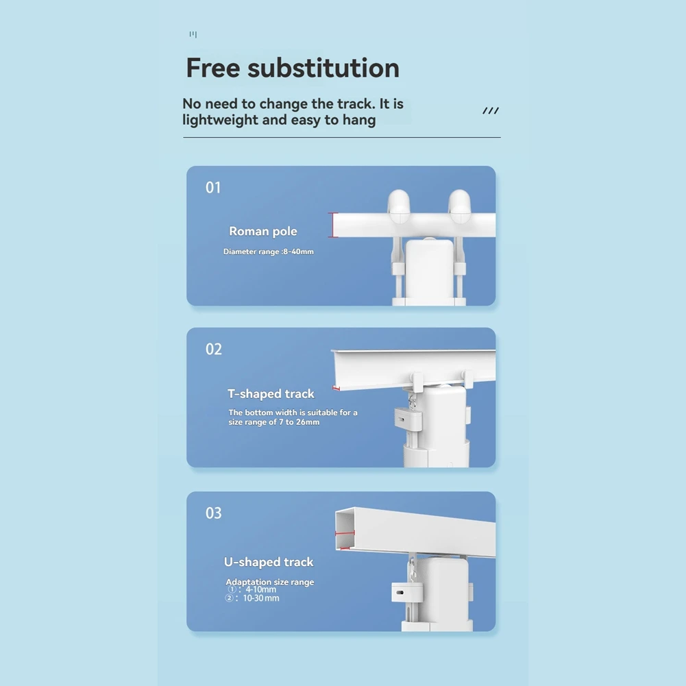 AT14 2PCS WIFI Enabled Smart Curtain Motors With Voice Control And Remote, Temperature And Light Sensors For Home Automation