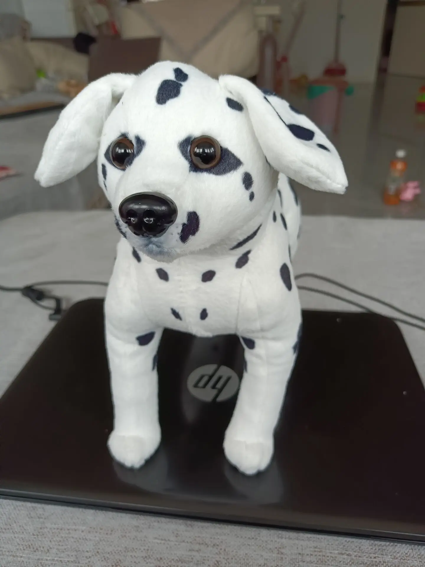 cute plush simulation spot dog toy soft Dalmatians doll kids' birthday gift about 30cm